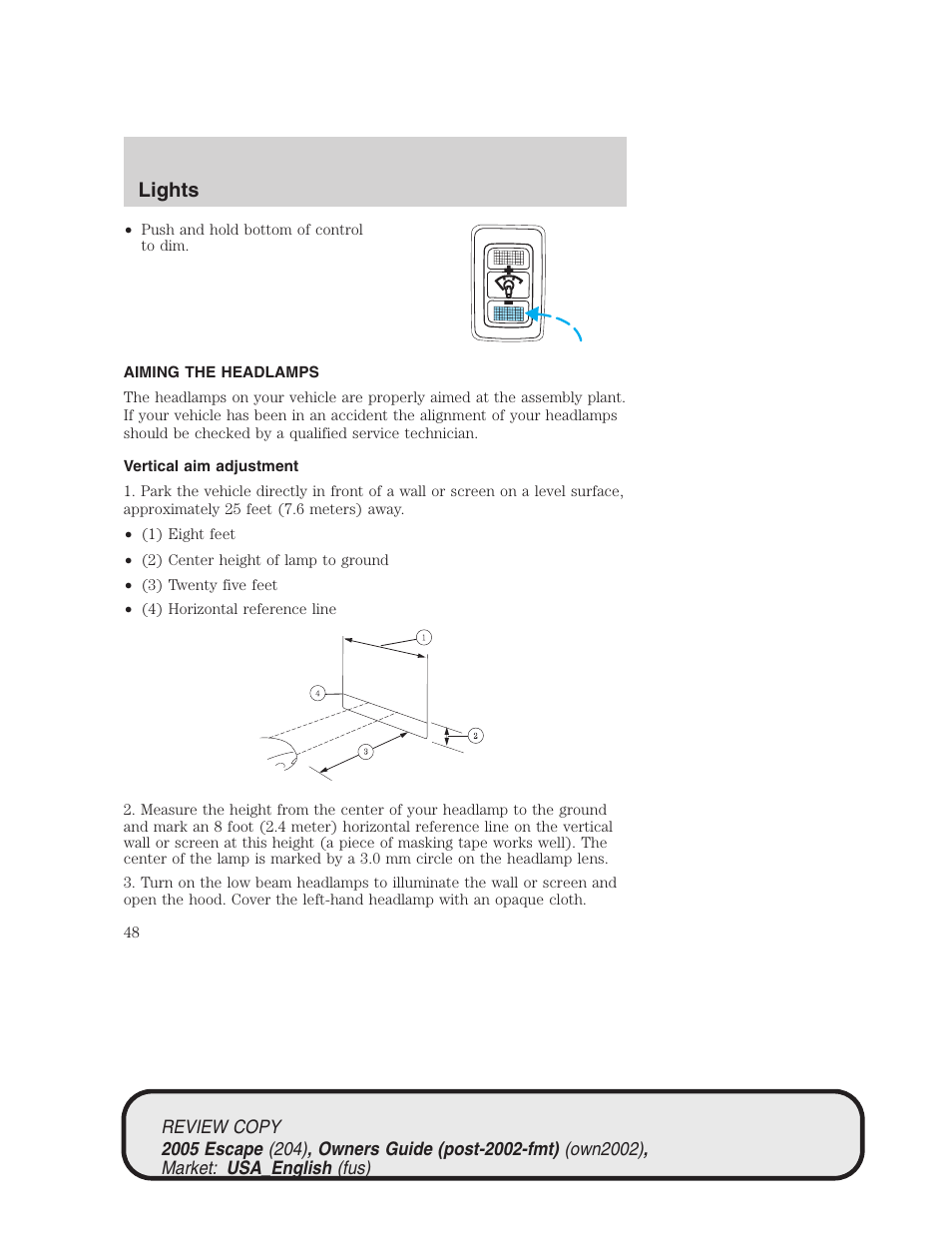 Lights | FORD 2005 Escape v.3 User Manual | Page 48 / 288