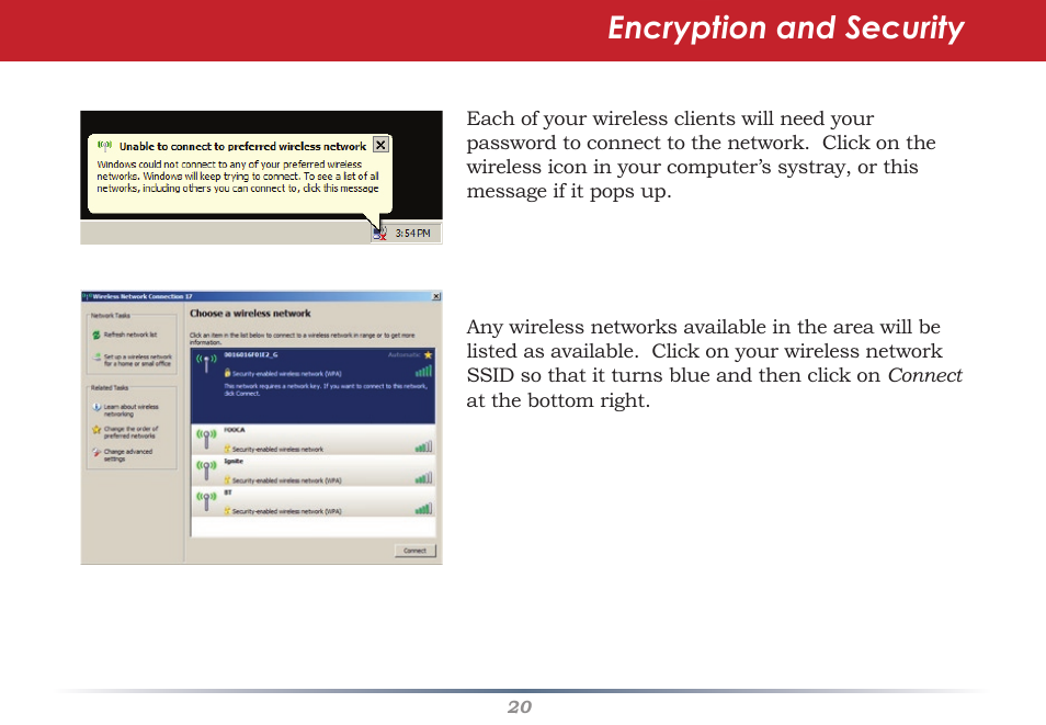 Encryption and security | Buffalo Technology AIRSTATION WHR-G125 User Manual | Page 20 / 47