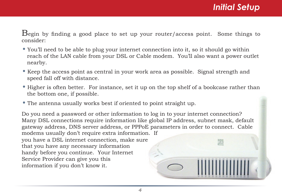 Initial setup b | Buffalo Technology AIRSTATION WHR-G125 User Manual | Page 4 / 47