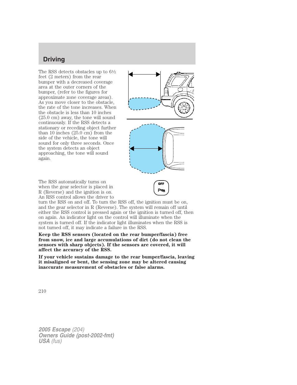 Driving | FORD 2005 Escape v.5 User Manual | Page 210 / 296