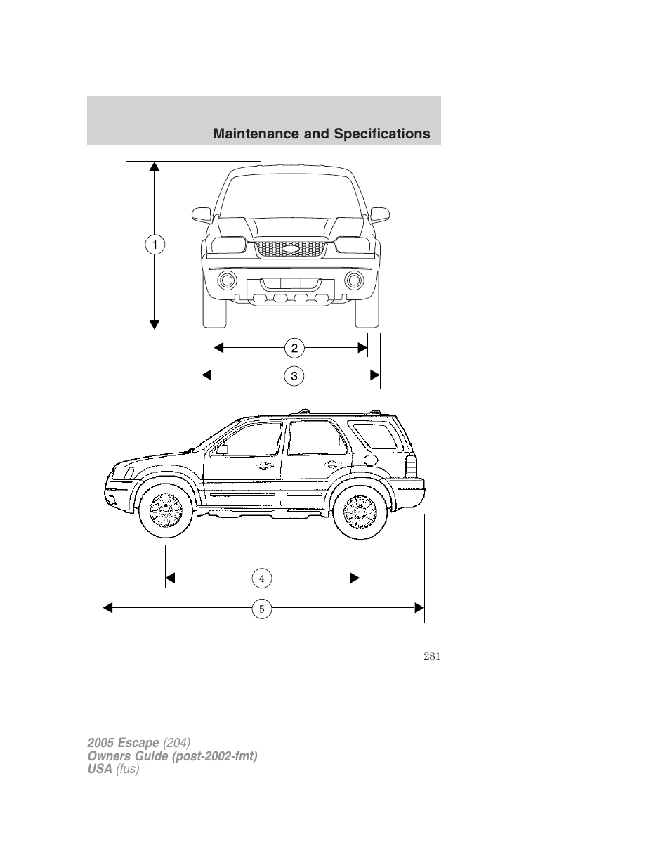 FORD 2005 Escape v.5 User Manual | Page 281 / 296