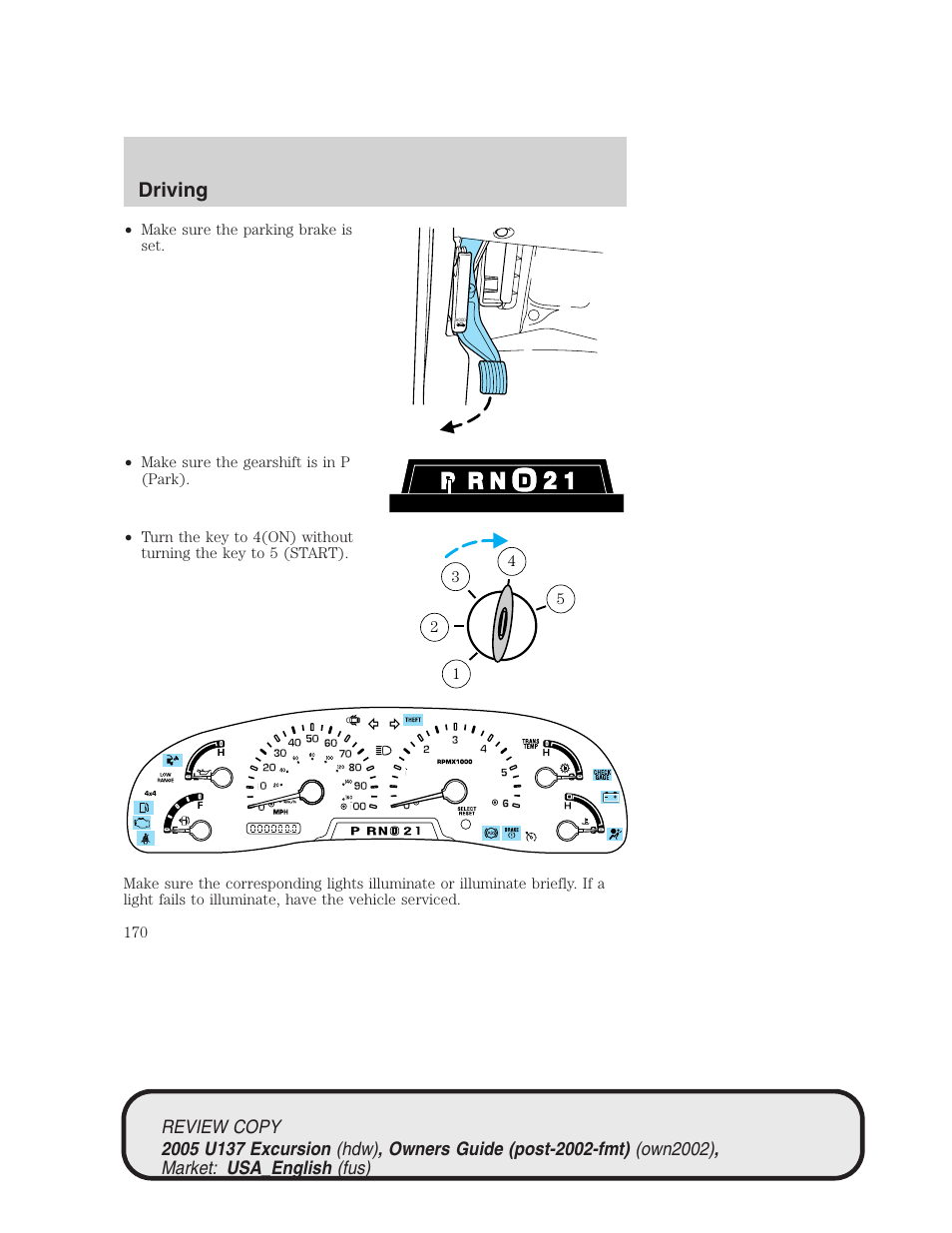 Driving | FORD 2005 Excursion v.1 User Manual | Page 170 / 280