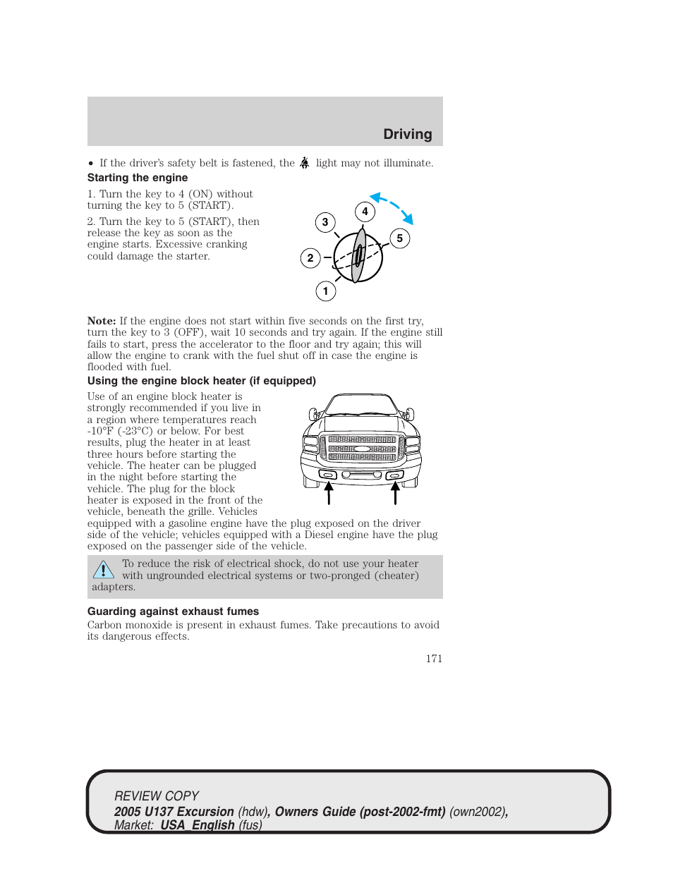 Driving | FORD 2005 Excursion v.1 User Manual | Page 171 / 280