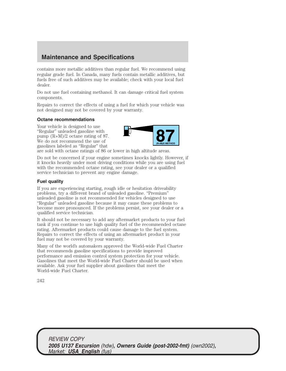 FORD 2005 Excursion v.1 User Manual | Page 242 / 280