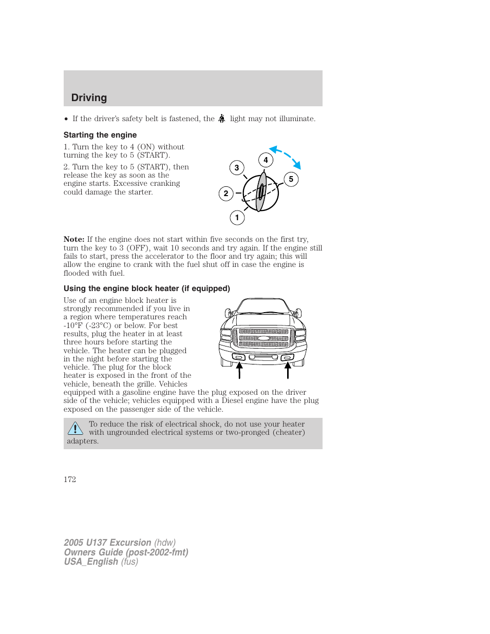 Driving | FORD 2005 Excursion v.2 User Manual | Page 172 / 280