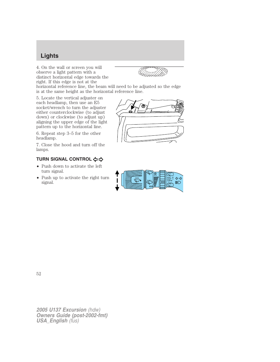 Lights | FORD 2005 Excursion v.2 User Manual | Page 52 / 280