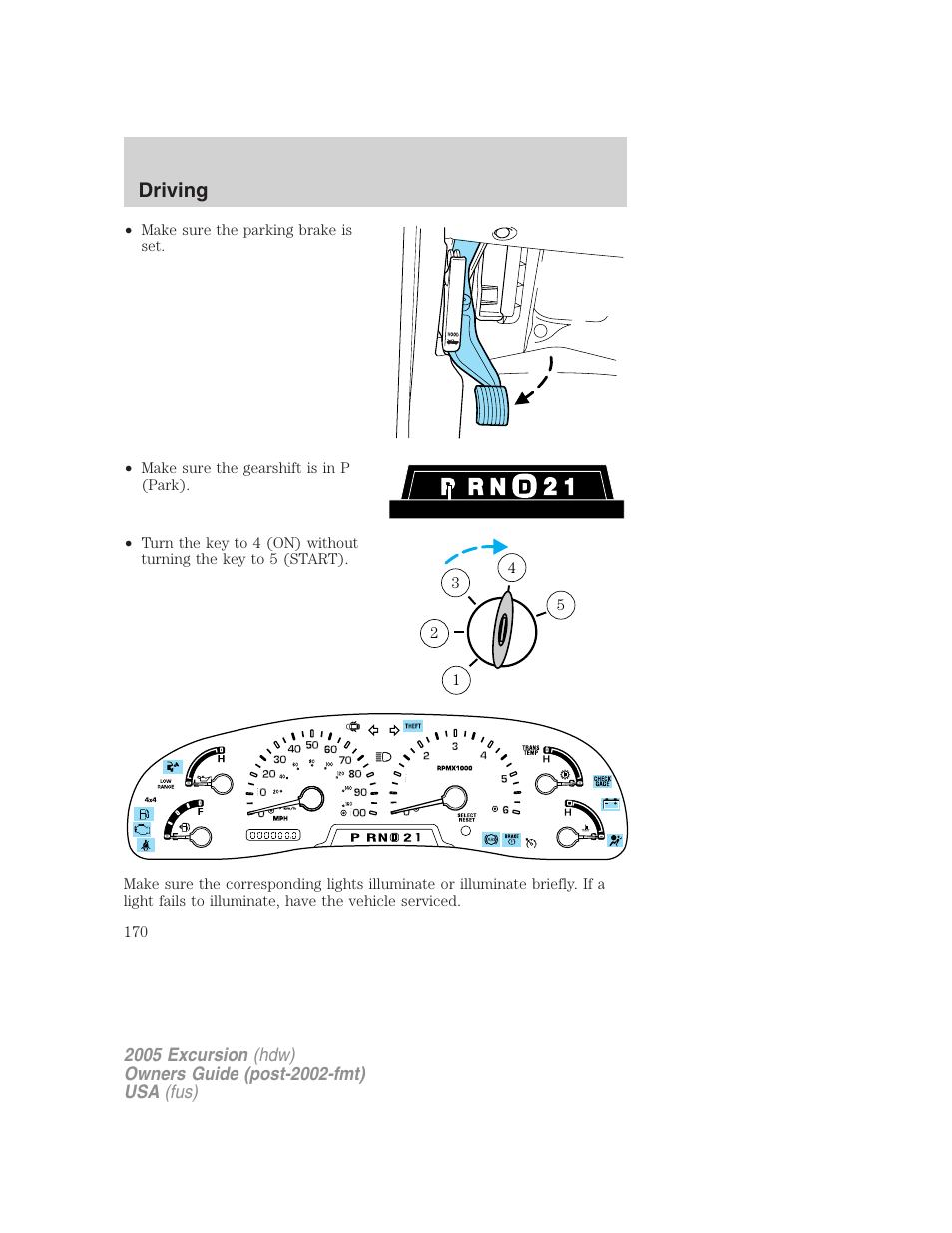 Driving | FORD 2005 Excursion v.3 User Manual | Page 170 / 280