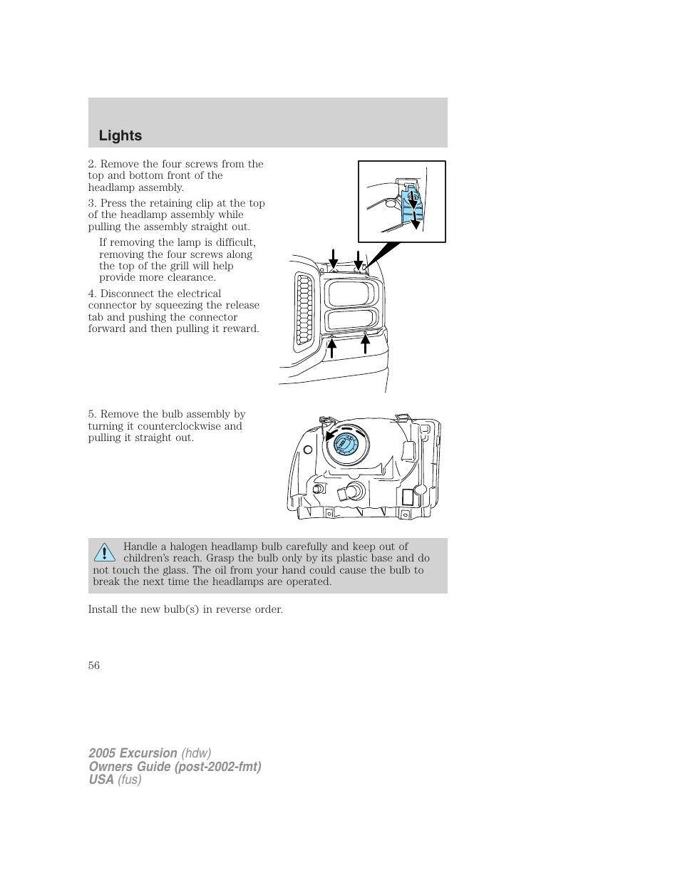 Lights | FORD 2005 Excursion v.3 User Manual | Page 56 / 280