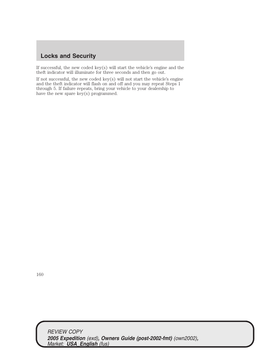 FORD 2005 Expedition v.1 User Manual | Page 160 / 368