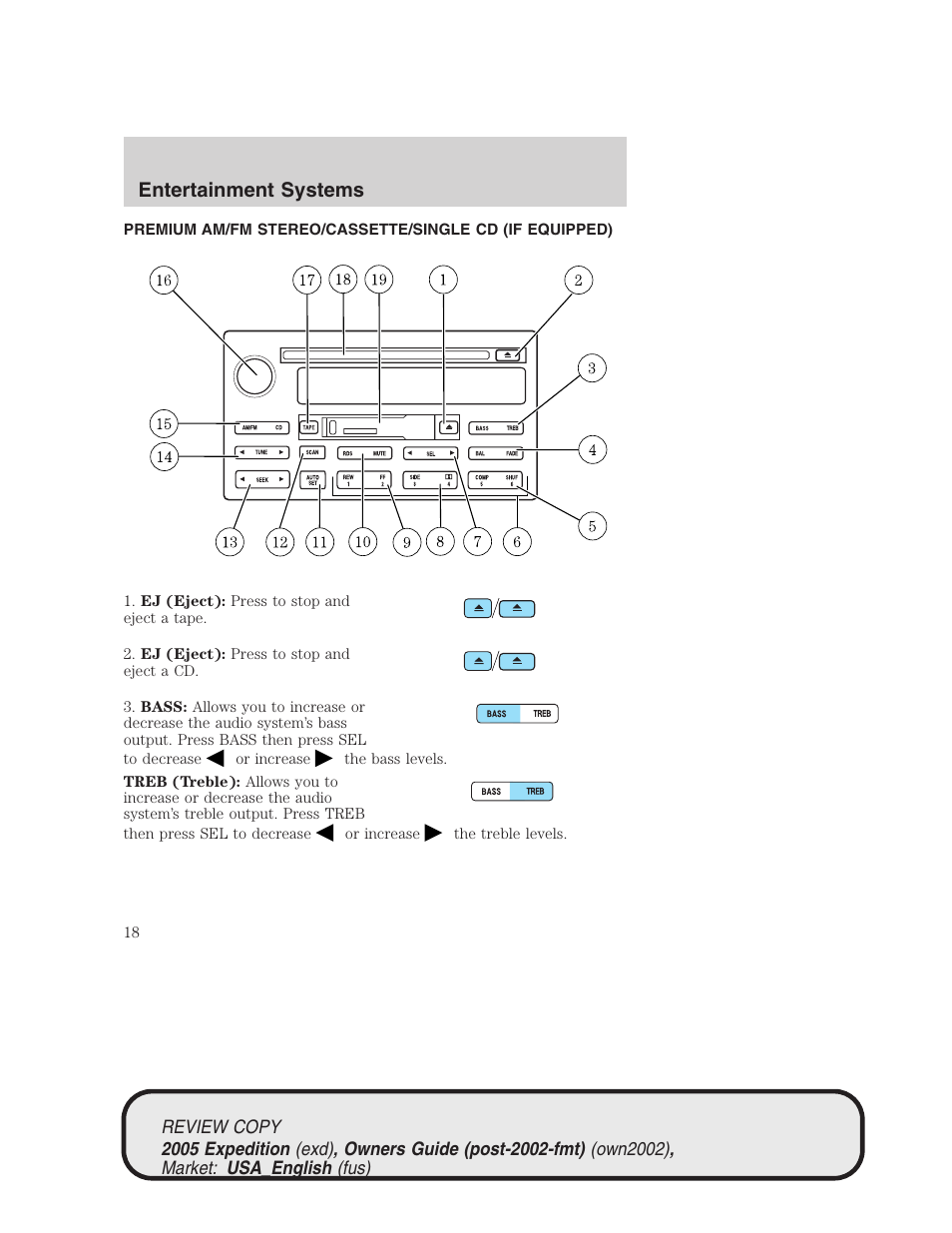 Entertainment systems | FORD 2005 Expedition v.1 User Manual | Page 18 / 368