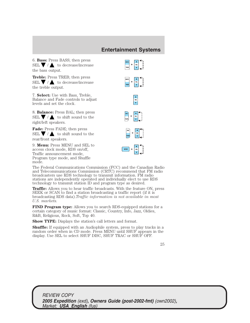 Entertainment systems | FORD 2005 Expedition v.1 User Manual | Page 25 / 368