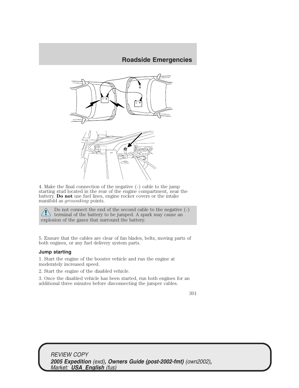 Roadside emergencies | FORD 2005 Expedition v.1 User Manual | Page 301 / 368