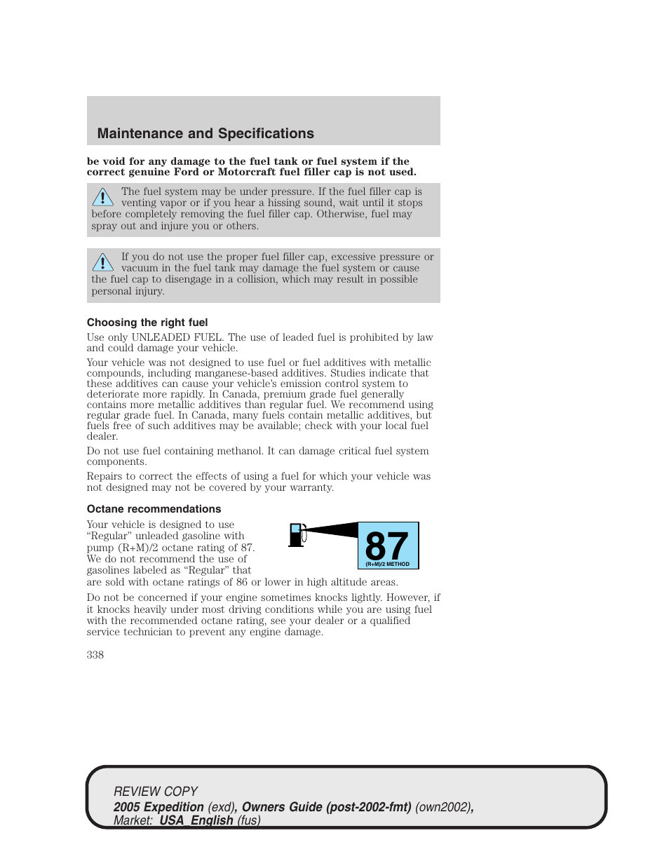 FORD 2005 Expedition v.1 User Manual | Page 338 / 368