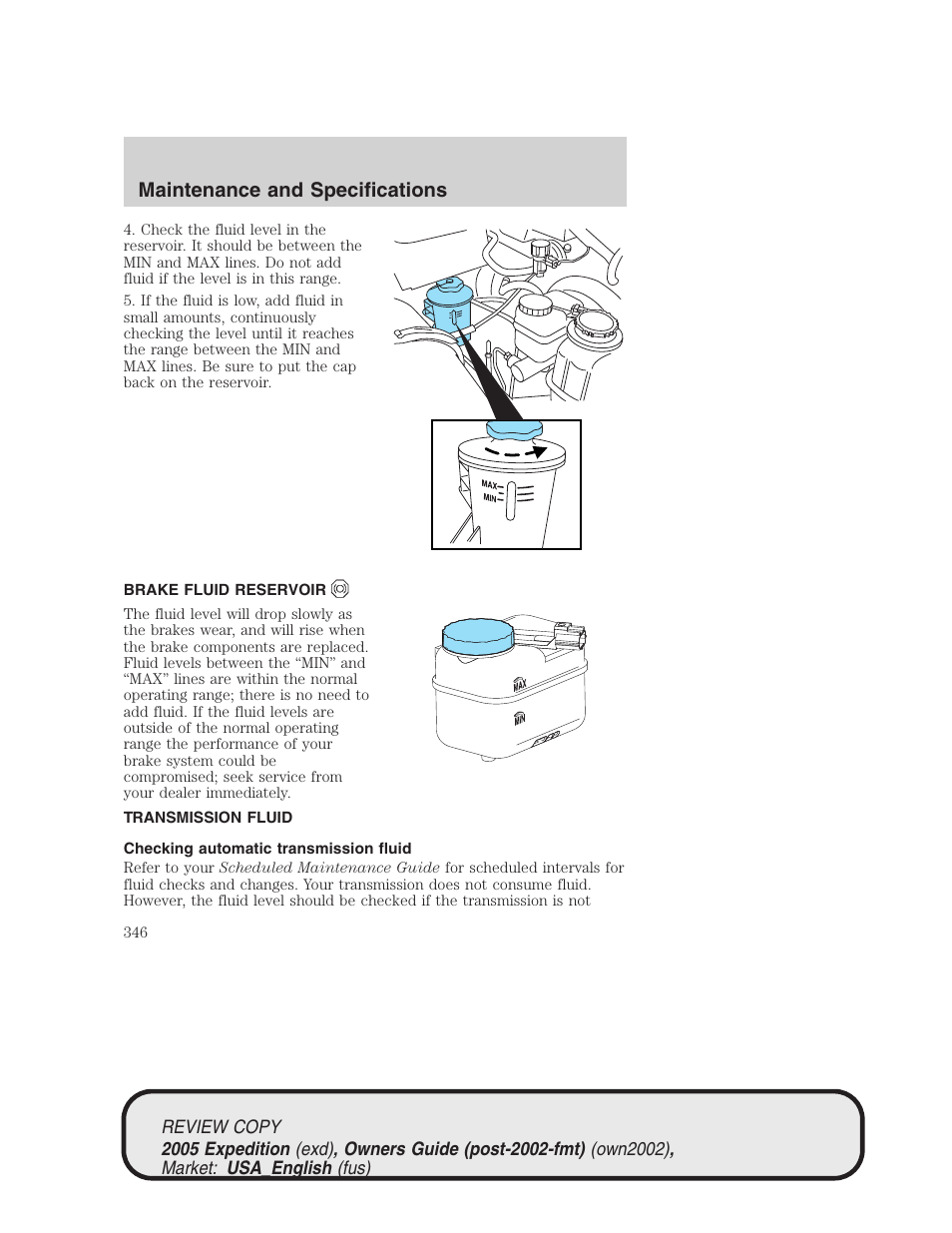 Maintenance and specifications | FORD 2005 Expedition v.1 User Manual | Page 346 / 368