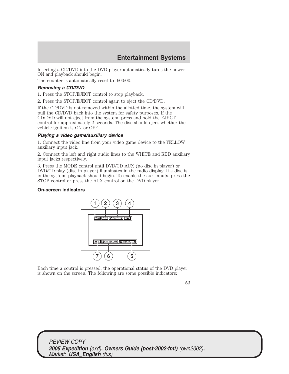 Entertainment systems | FORD 2005 Expedition v.1 User Manual | Page 53 / 368