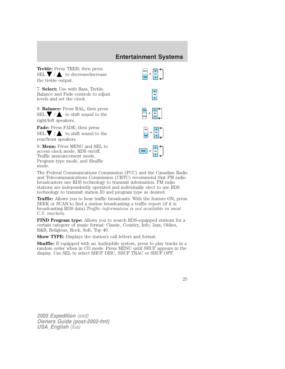 Entertainment systems | FORD 2005 Expedition v.2 User Manual | Page 25 / 376