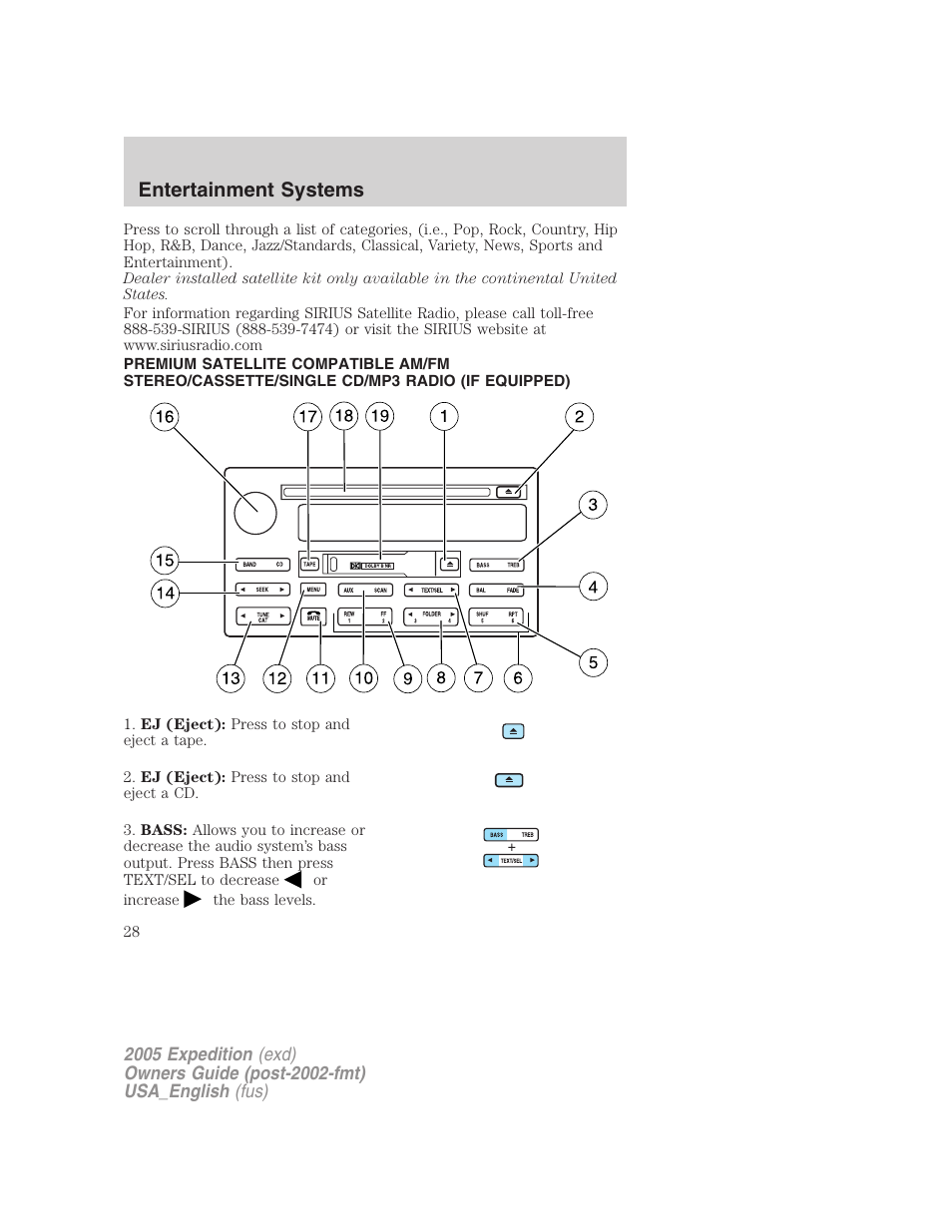 Entertainment systems | FORD 2005 Expedition v.2 User Manual | Page 28 / 376