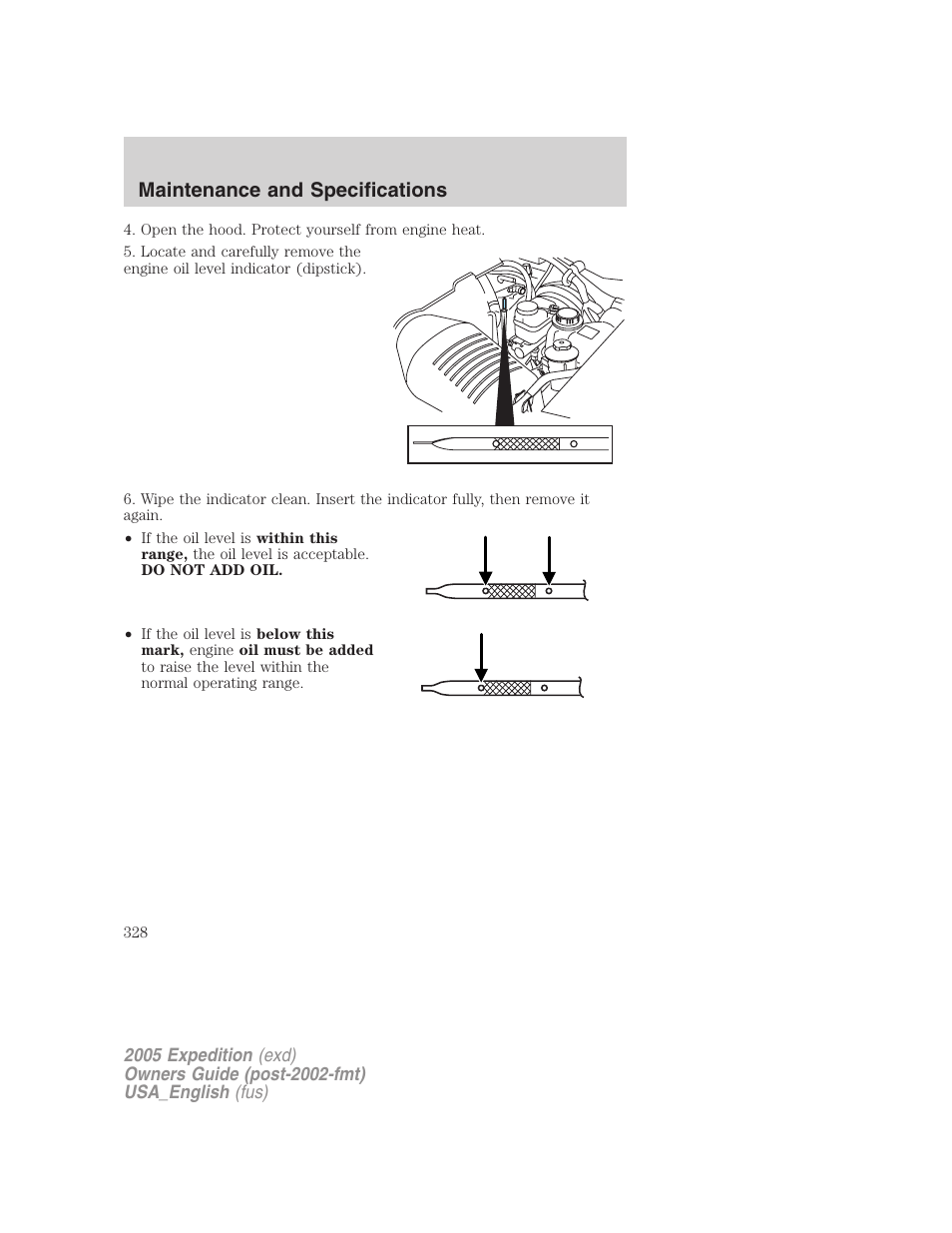 Maintenance and specifications | FORD 2005 Expedition v.2 User Manual | Page 328 / 376