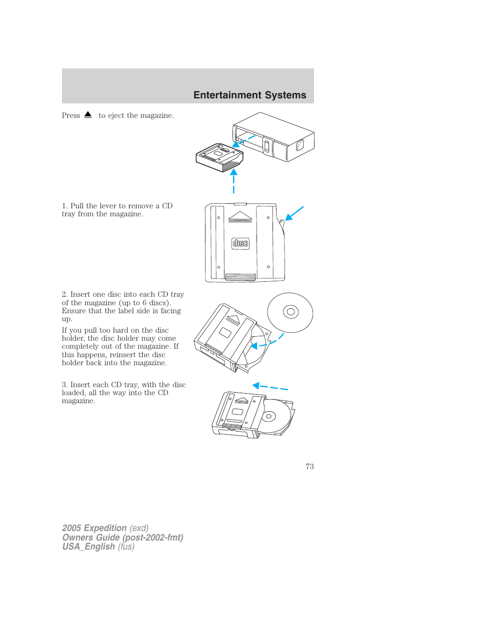 Entertainment systems | FORD 2005 Expedition v.2 User Manual | Page 73 / 376