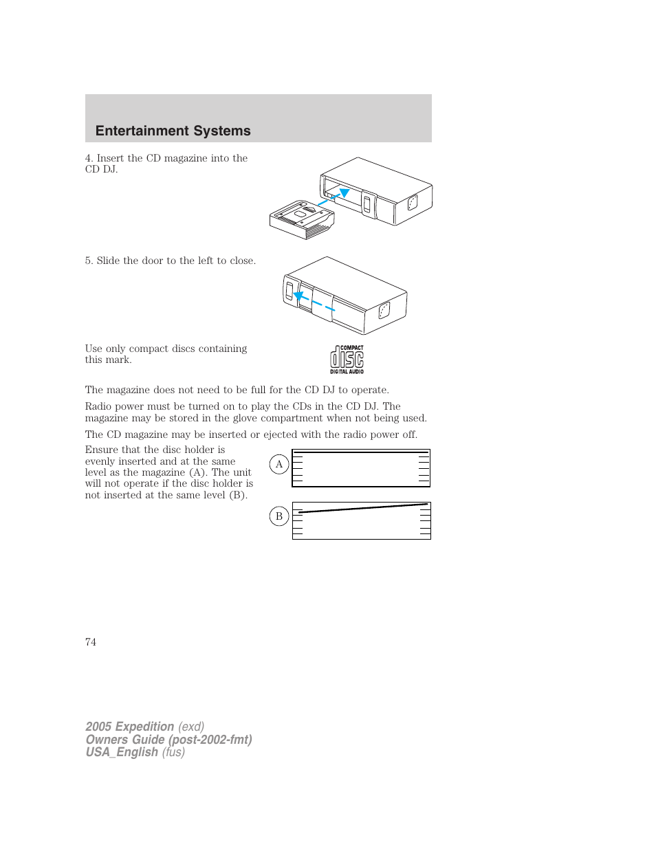 Entertainment systems | FORD 2005 Expedition v.2 User Manual | Page 74 / 376