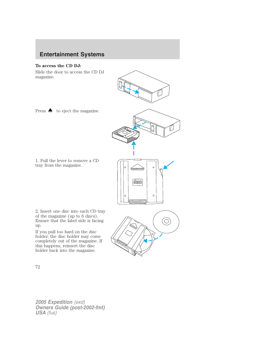 Entertainment systems | FORD 2005 Expedition v.3 User Manual | Page 72 / 376