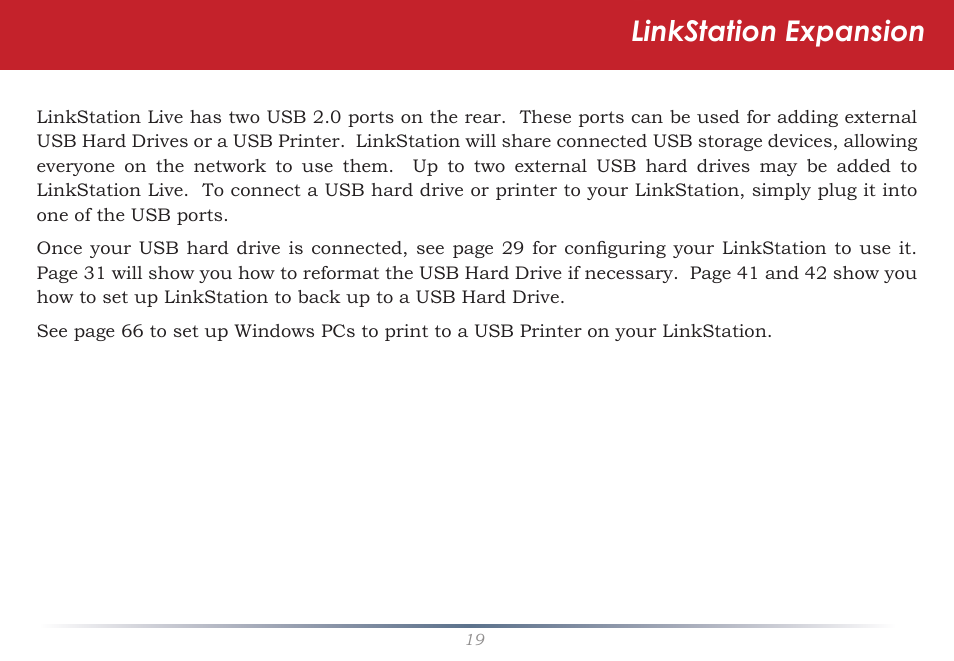 Linkstation expansion | Buffalo Technology LinkStation Live Shared Network Storage User Manual | Page 19 / 76