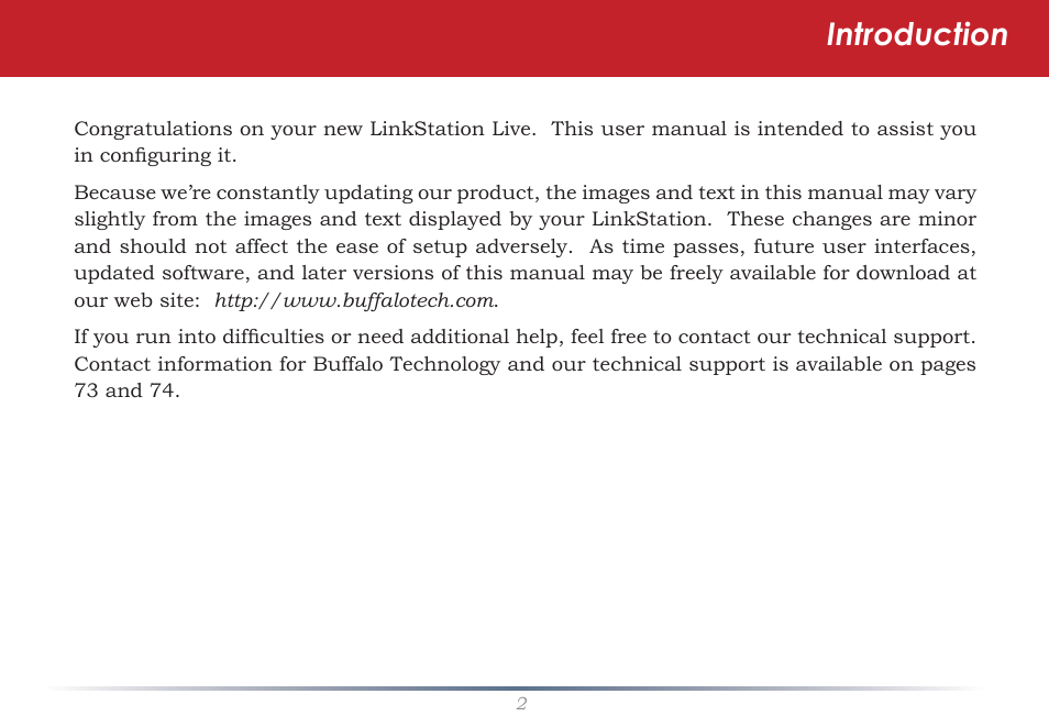 Introduction | Buffalo Technology LinkStation Live Shared Network Storage User Manual | Page 2 / 76