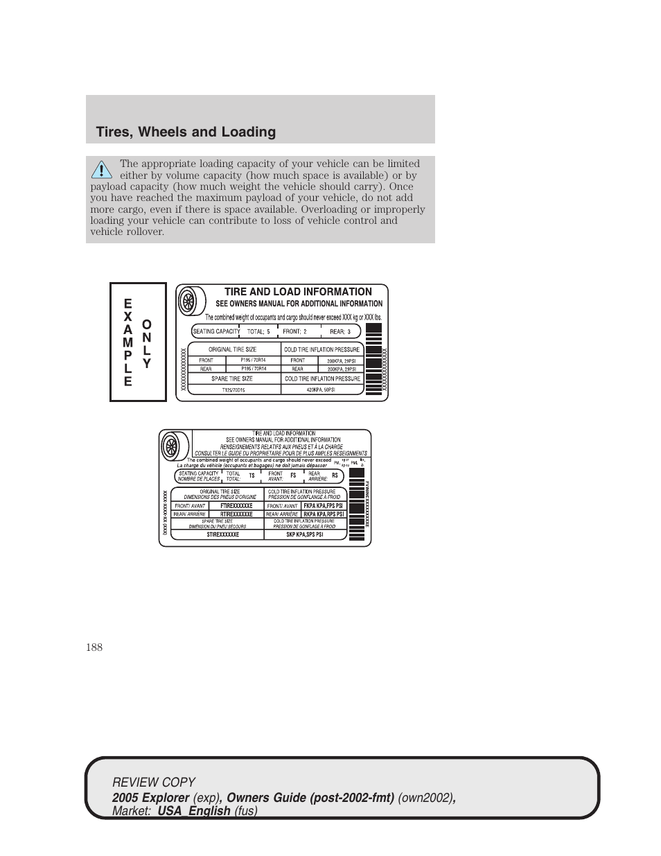 FORD 2005 Explorer v.1 User Manual | Page 188 / 320