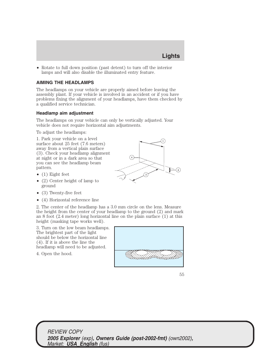 Lights | FORD 2005 Explorer v.1 User Manual | Page 55 / 320