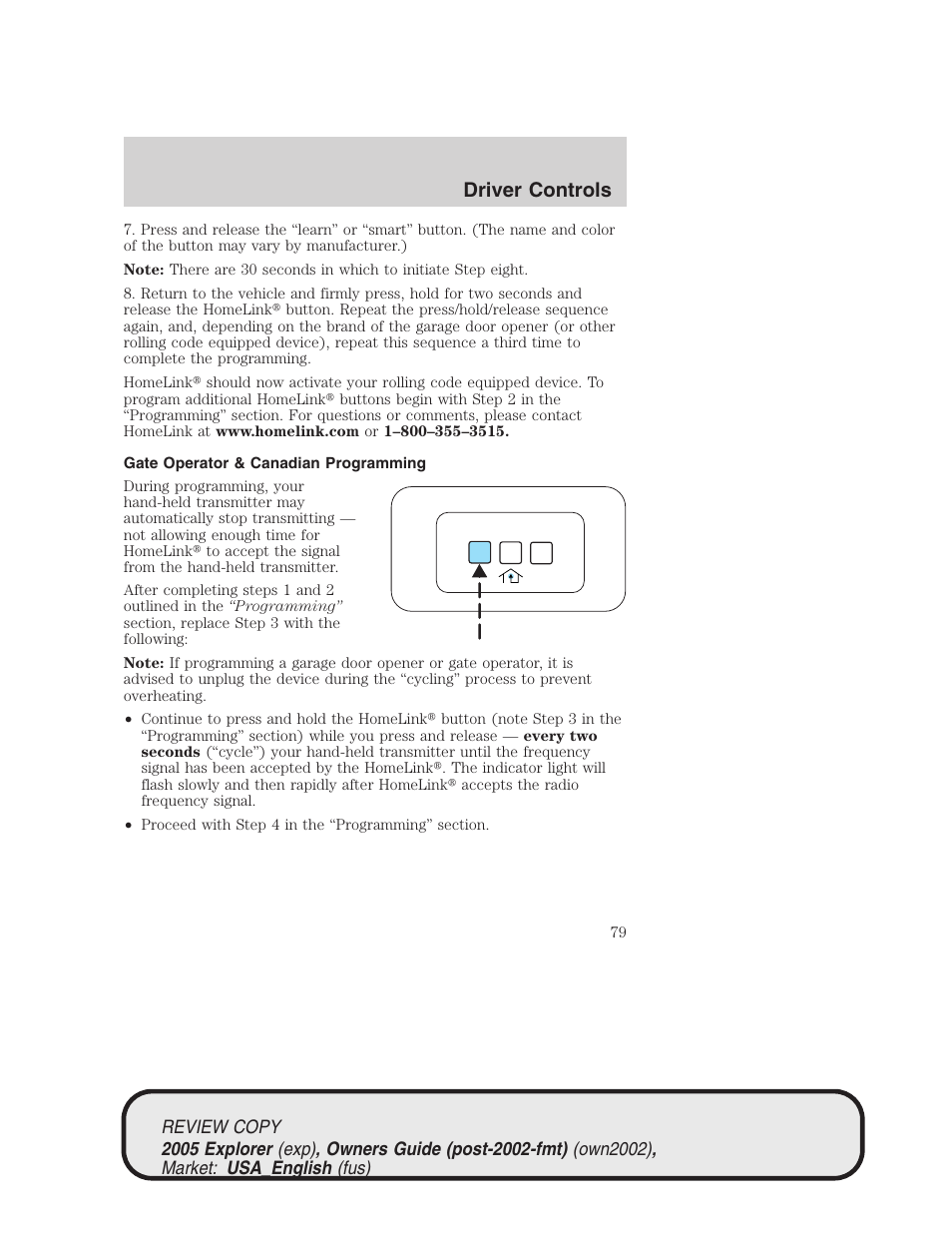 Driver controls | FORD 2005 Explorer v.1 User Manual | Page 79 / 320