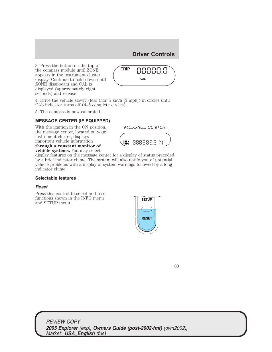 Driver controls | FORD 2005 Explorer v.1 User Manual | Page 83 / 320