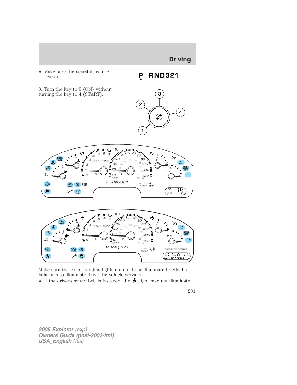 Driving | FORD 2005 Explorer v.2 User Manual | Page 201 / 320