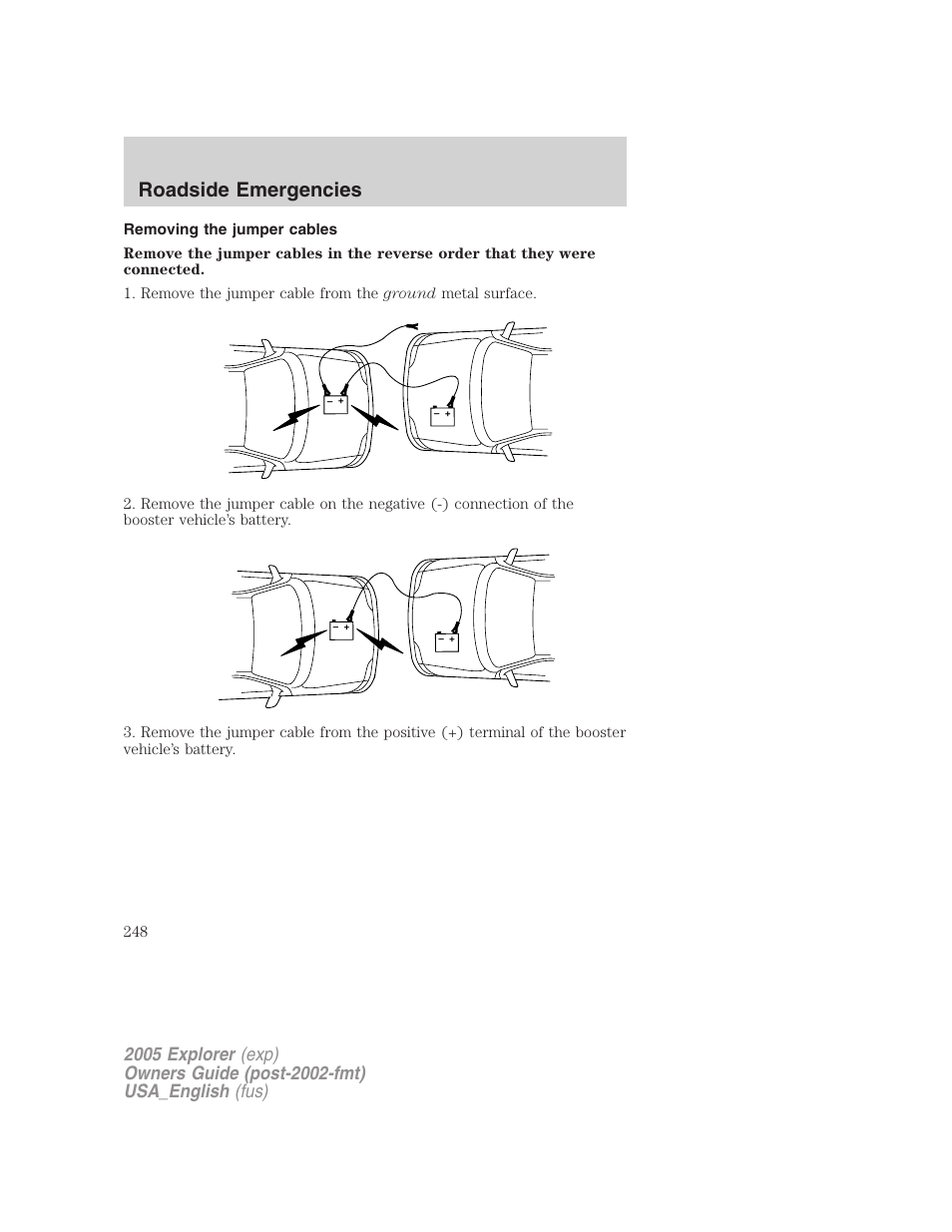 Roadside emergencies | FORD 2005 Explorer v.2 User Manual | Page 248 / 320