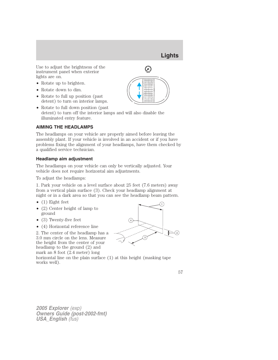 Lights | FORD 2005 Explorer v.2 User Manual | Page 57 / 320