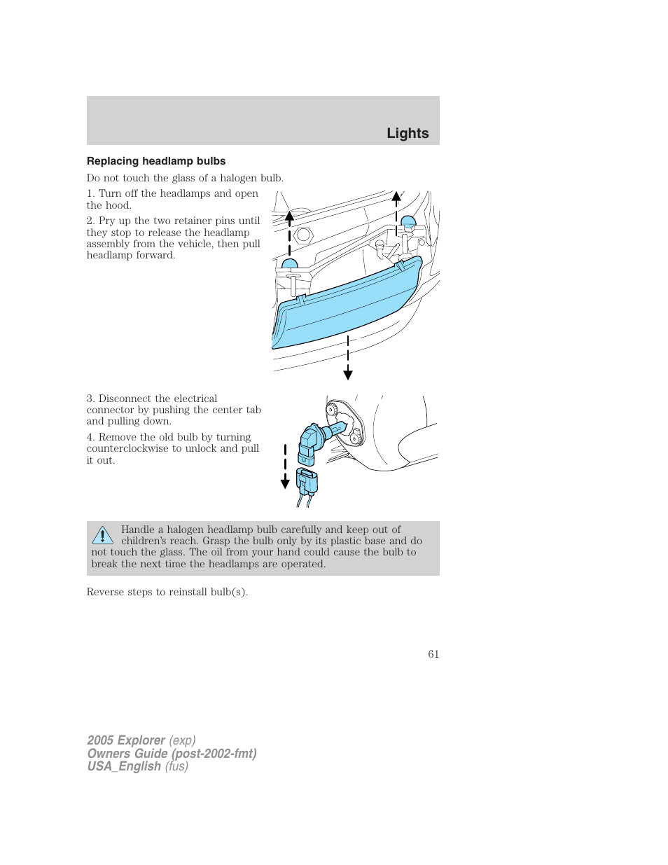 Lights | FORD 2005 Explorer v.2 User Manual | Page 61 / 320