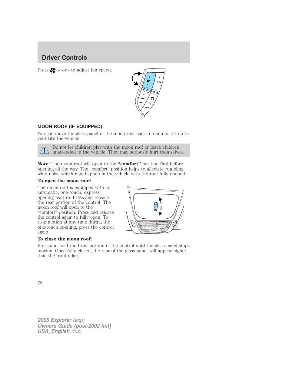 Driver controls | FORD 2005 Explorer v.2 User Manual | Page 78 / 320