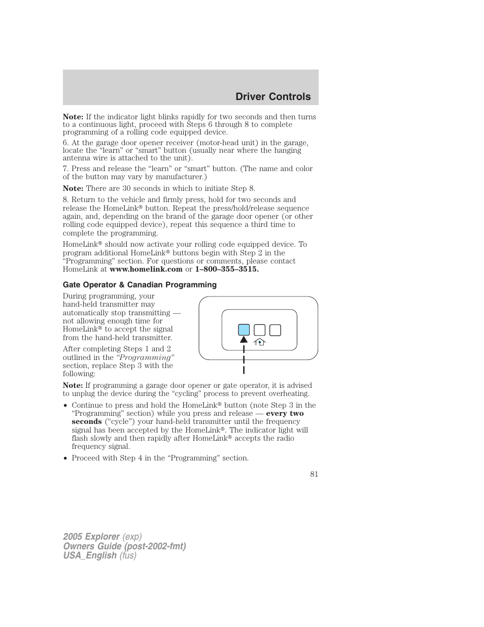 Driver controls | FORD 2005 Explorer v.2 User Manual | Page 81 / 320