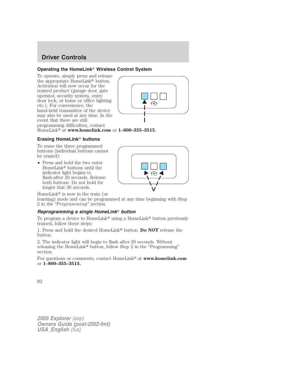 Driver controls | FORD 2005 Explorer v.2 User Manual | Page 82 / 320