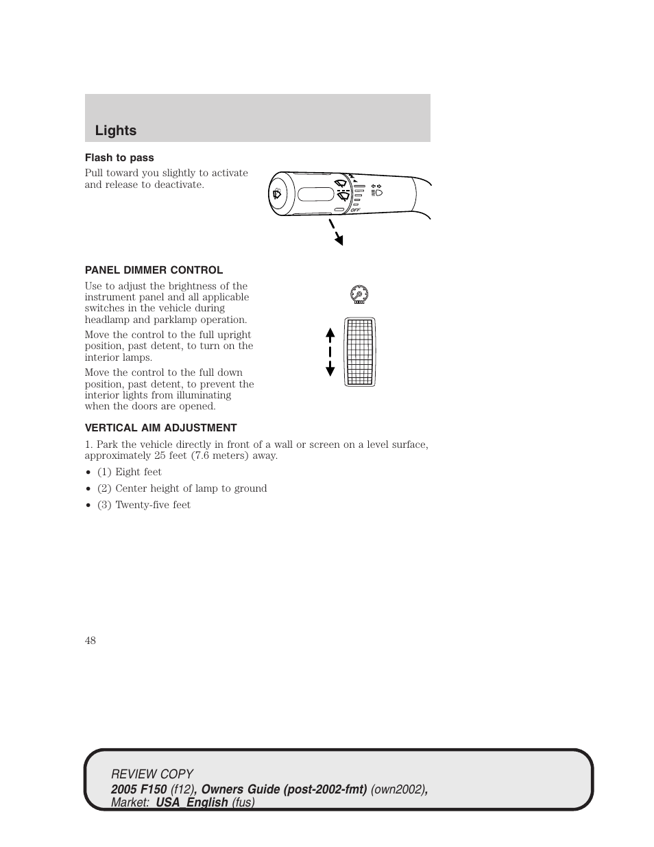 Lights | FORD 2005 F-150 v.1 User Manual | Page 48 / 312