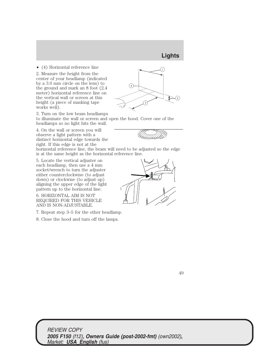 Lights | FORD 2005 F-150 v.1 User Manual | Page 49 / 312