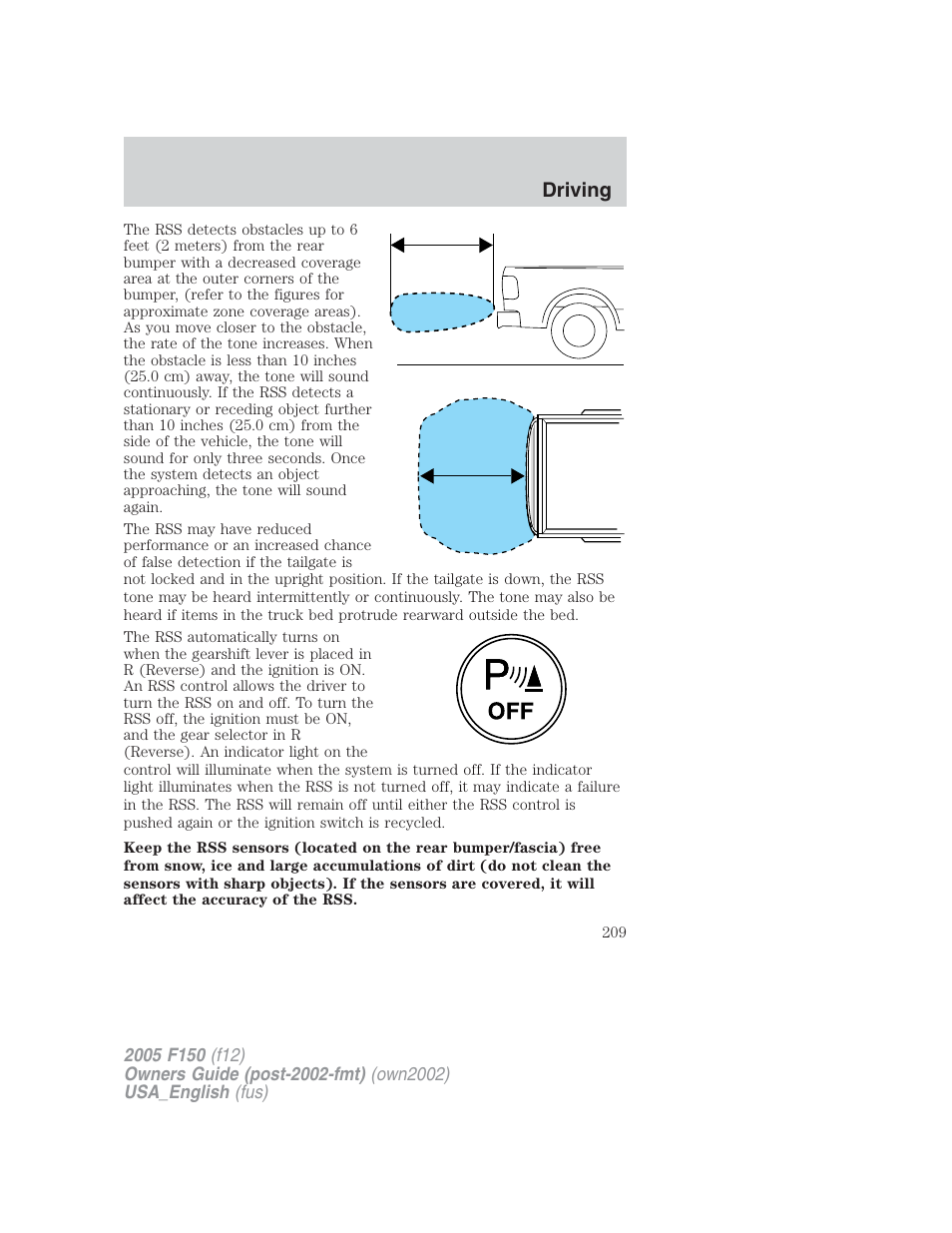 Driving | FORD 2005 F-150 v.2 User Manual | Page 209 / 312