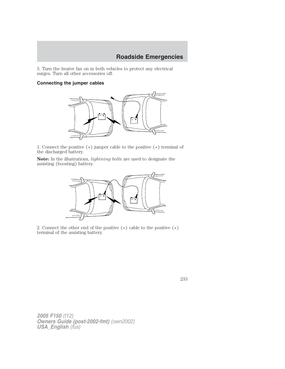 Roadside emergencies | FORD 2005 F-150 v.2 User Manual | Page 233 / 312