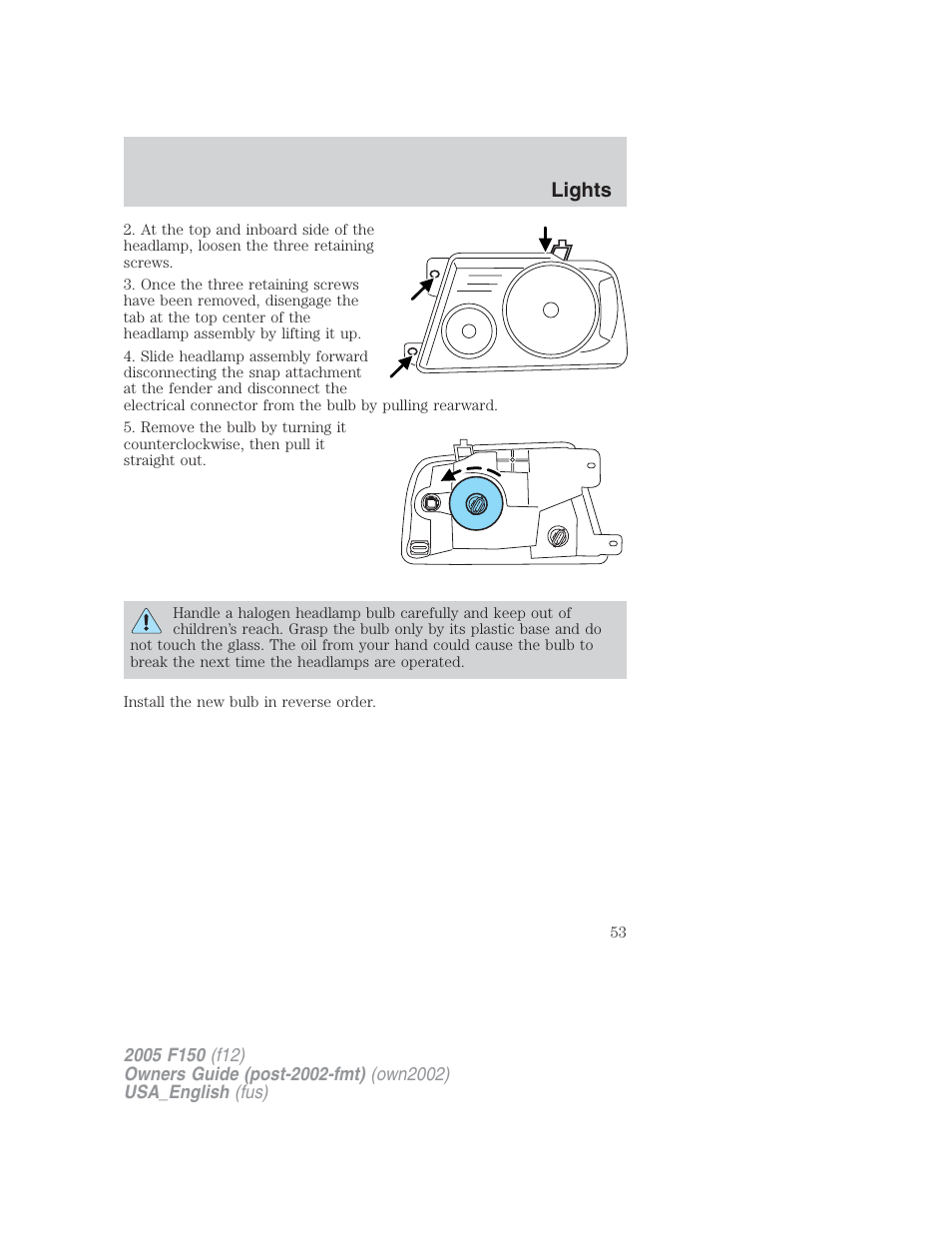 Lights | FORD 2005 F-150 v.2 User Manual | Page 53 / 312