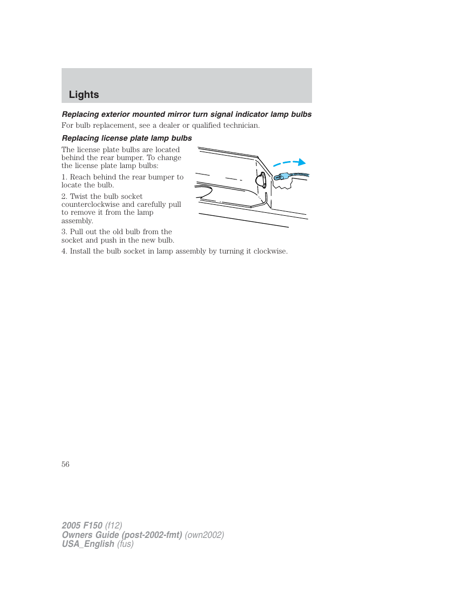 Lights | FORD 2005 F-150 v.2 User Manual | Page 56 / 312