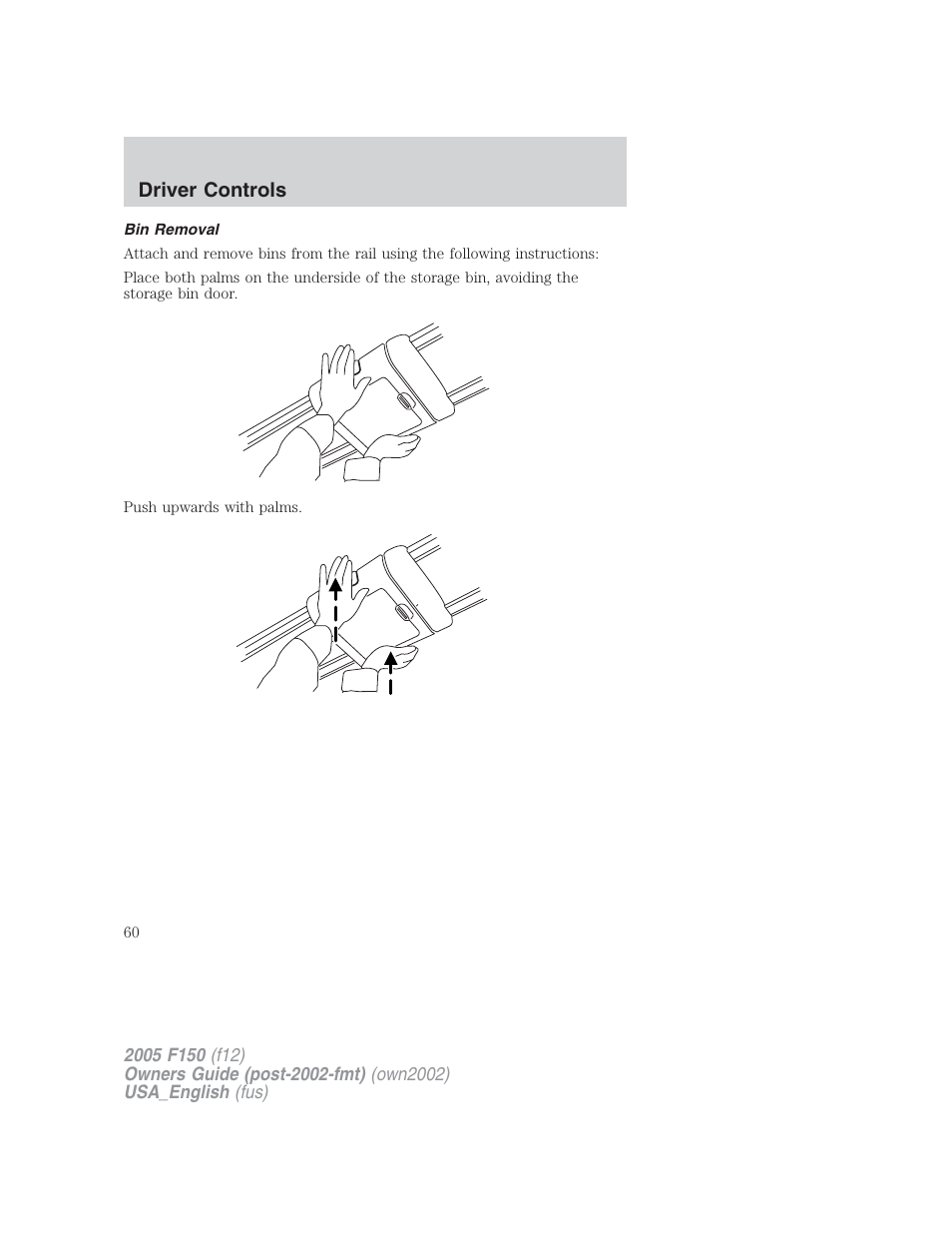 Driver controls | FORD 2005 F-150 v.2 User Manual | Page 60 / 312