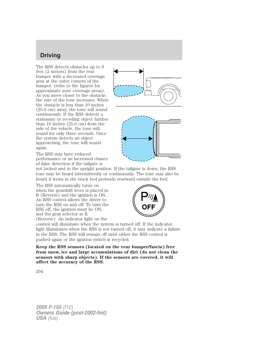 Driving | FORD 2005 F-150 v.4 User Manual | Page 204 / 312