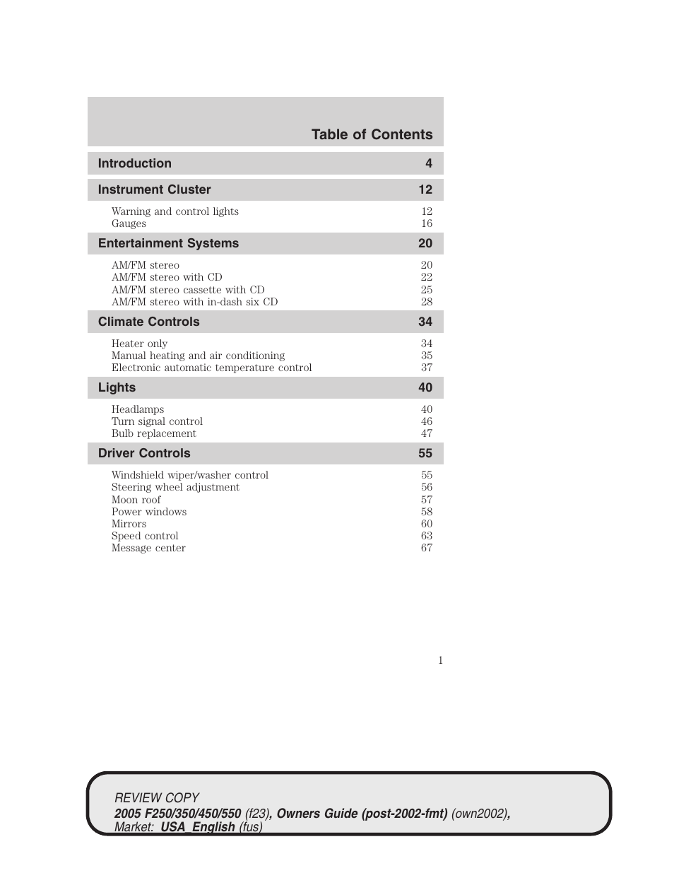 FORD 2005 F-550 v.1 User Manual | 304 pages