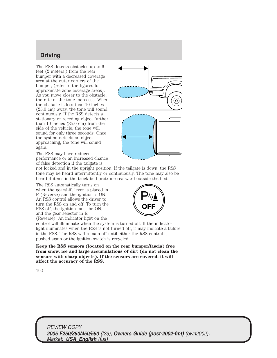 Driving | FORD 2005 F-550 v.1 User Manual | Page 192 / 304