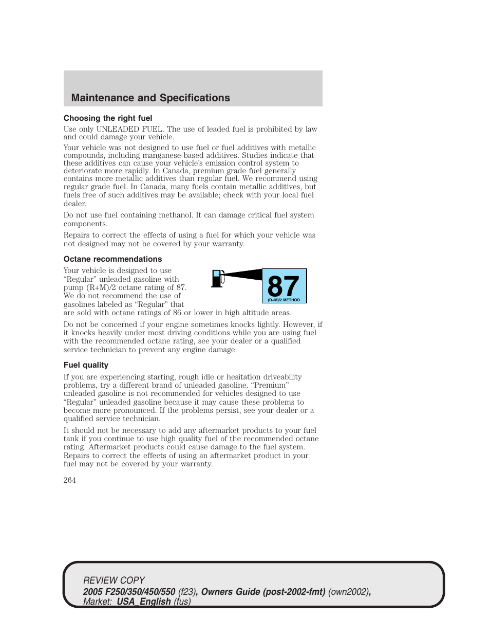 FORD 2005 F-550 v.1 User Manual | Page 264 / 304