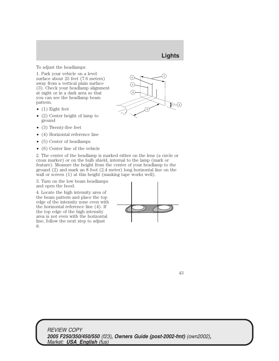 Lights | FORD 2005 F-550 v.1 User Manual | Page 43 / 304